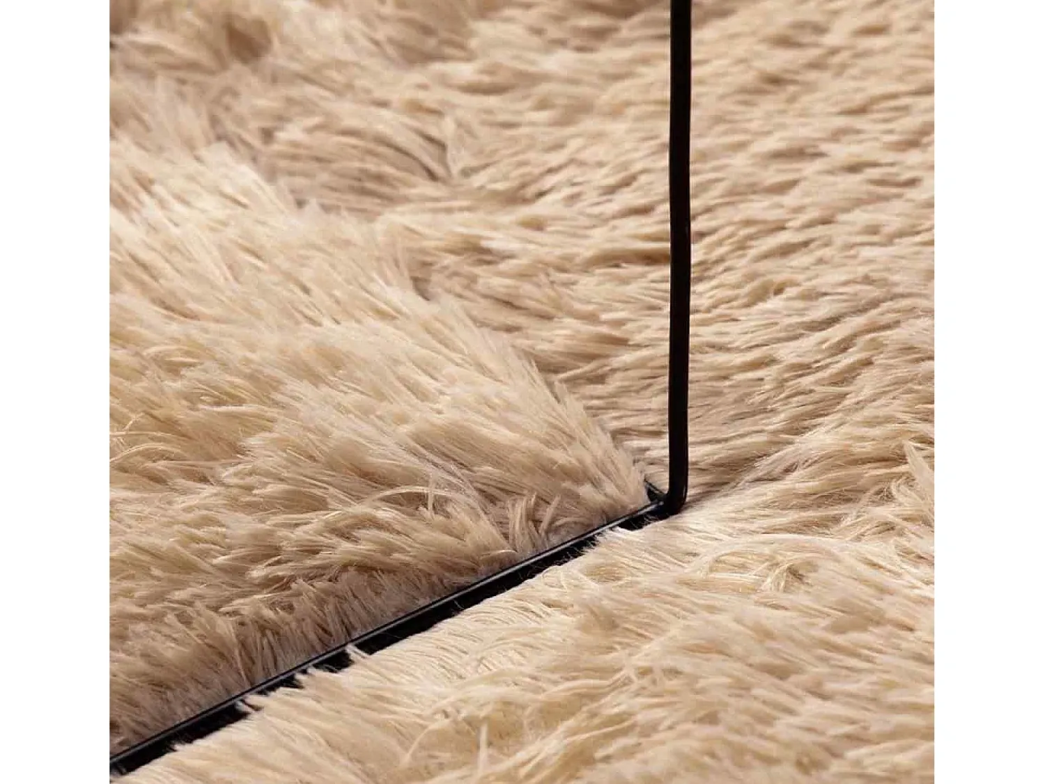 Online Alfombra shaggy de pelo largo NAVARRA 200x200 cm poliéster Beige