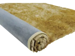 OZAIA Alfombra De Salón^Alfombra shaggy de pelo largo - Dorada - 160 x 230 cm - poliéster - GLITTER Dorado