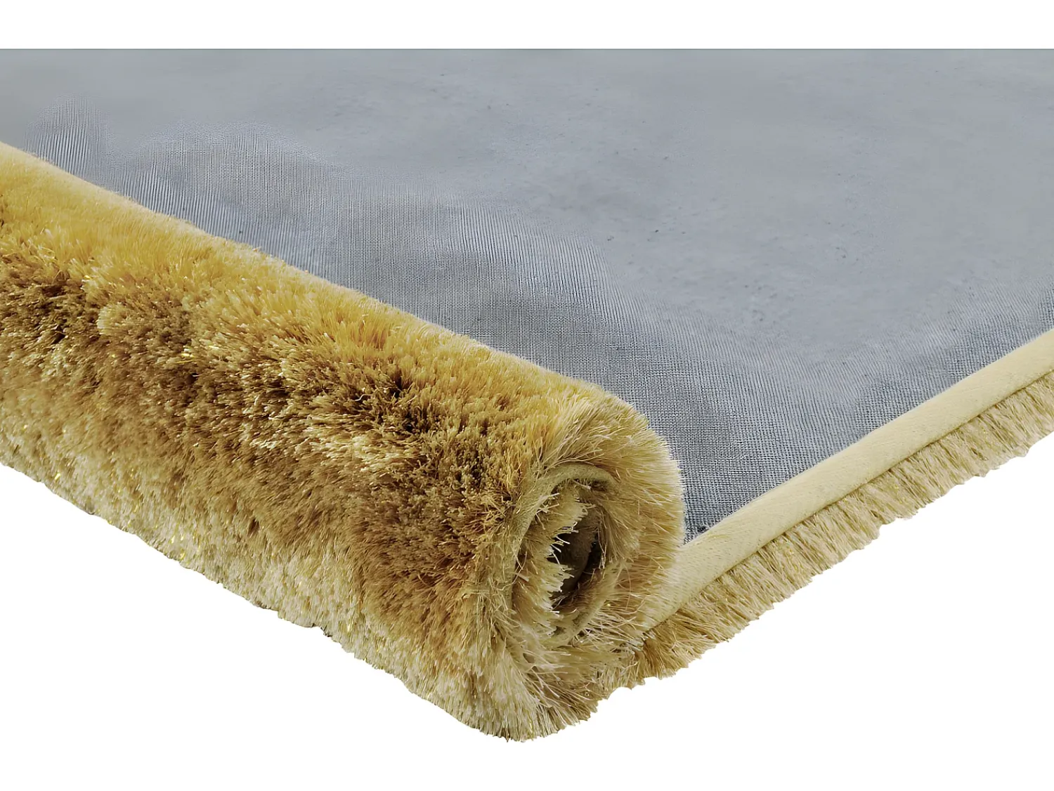 OZAIA Alfombra De Salón^Alfombra shaggy de pelo largo - Dorada - 160 x 230 cm - poliéster - GLITTER Dorado
