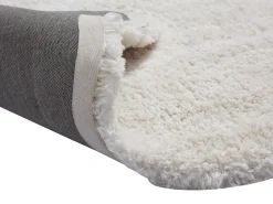 Vente-unique Alfombra De Salón^Alfombra shaggy de pelo largo con bordes ondulados, 160 x 230 cm, , NERIDA Blanco
