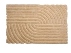 Vente-unique Alfombra De Salón^Alfombra shaggy de pelo largo en relieve, 160 x 230 cm, oscuro, MERISA Beige