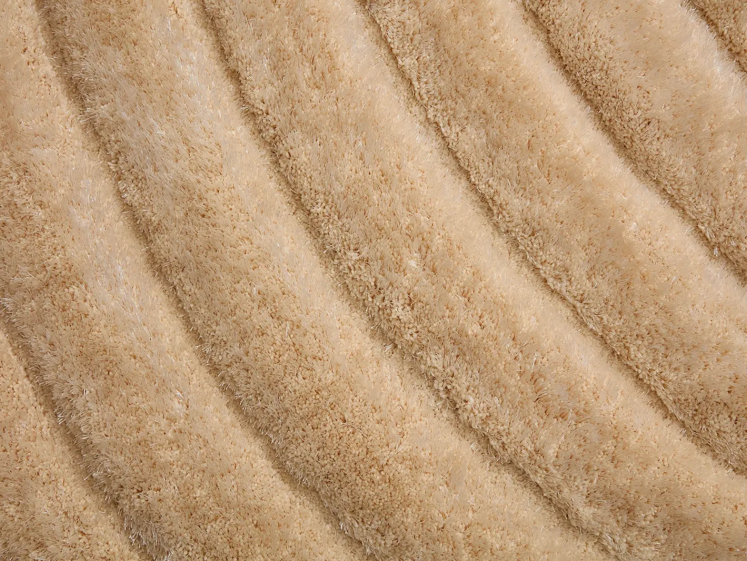 Vente-unique Alfombra De Salón^Alfombra shaggy de pelo largo en relieve, 160 x 230 cm, oscuro, MERISA Beige