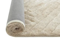 OZAIA Alfombra shaggy de pelo largo en relieve - 160 x 230 cm - Blanco roto - MAZE Crema
