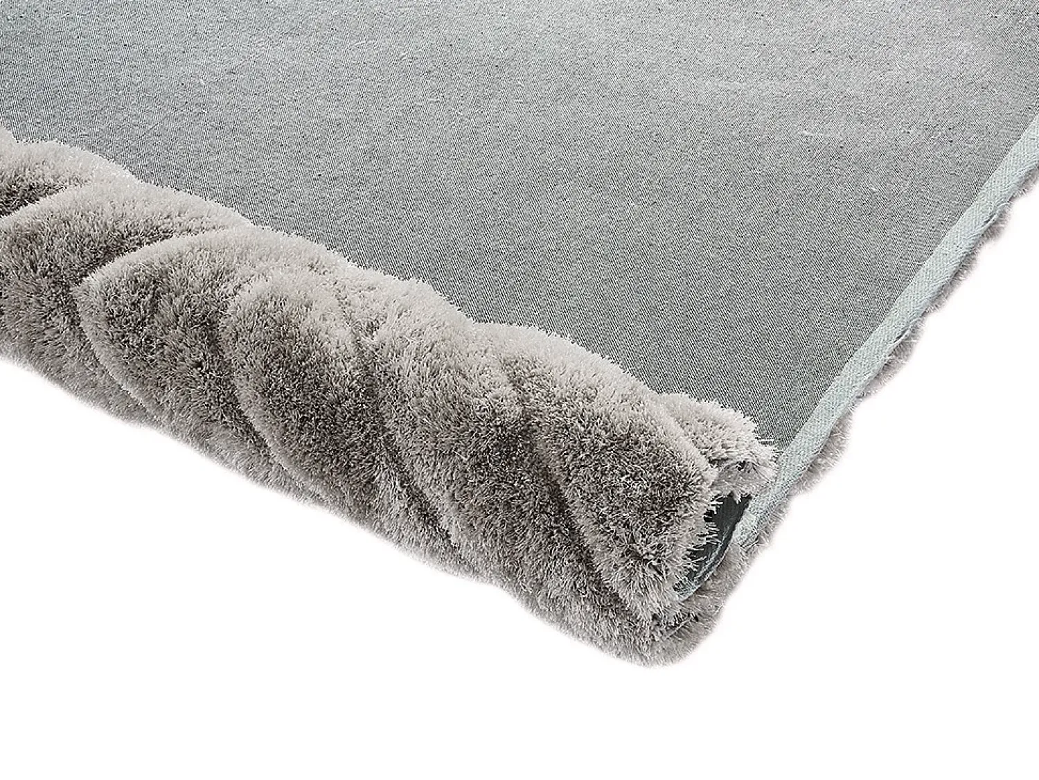 OZAIA Alfombra De Salón^Alfombra shaggy efecto 3D MAZE poliéster bicolor 160x230cm Gris