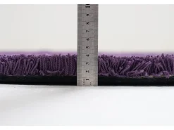 Clearance Alfombra Shaggy tejida a mano 140x140 cm Morado Cozy Violeta