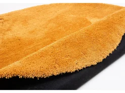 Alfombra Shaggy tejida a mano 140x140 cm Oro Cozy