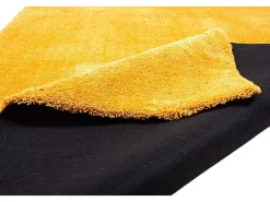 Alfombra Shaggy tejida a mano 160x230 cm Oro Cozy