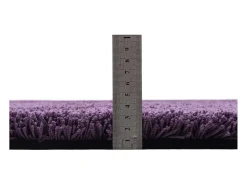 Alfombra Shaggy tejida a mano 65x135 cm Morado Cozy