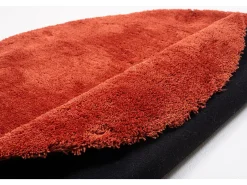 Alfombra Shaggy tejida a mano 140x140 cm Óxido Cozy
