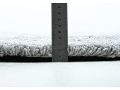 Clearance Alfombra Shaggy tejida a mano 140x140 cm Cozy Gris