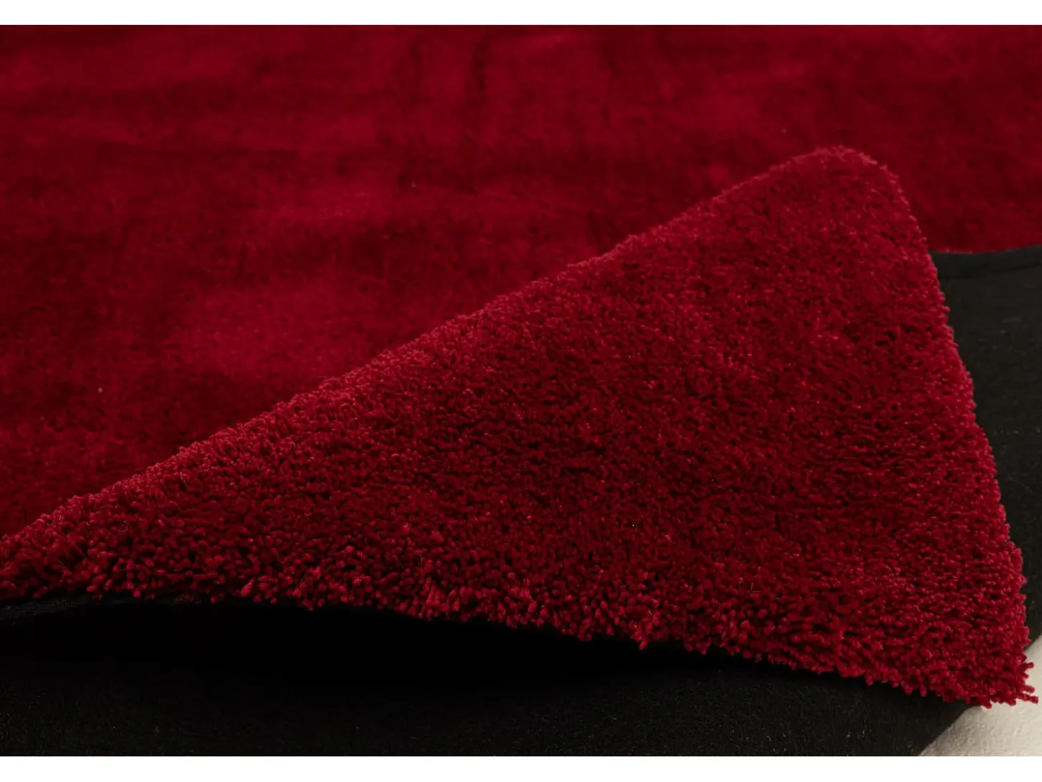 Alfombra Shaggy tejida a mano 85x155 cm Rojo Cozy