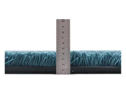 Alfombra Shaggy tejida a mano 65x135 cm Petróleo Cozy