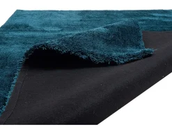 Alfombra Shaggy tejida a mano 65x135 cm Petróleo Cozy
