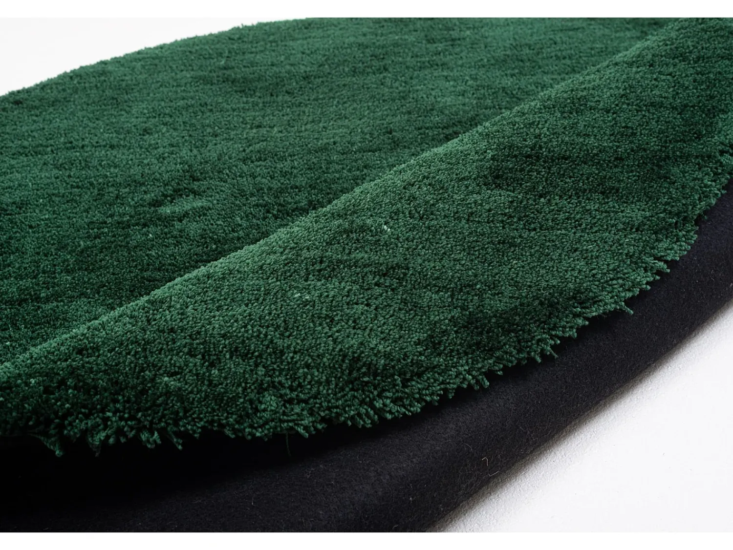 Sale Alfombra Shaggy tejida a mano 100x100 cm Cozy Verde