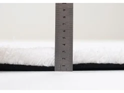 Alfombra Shaggy tejida a mano 100x100 cm Blanco Cozy
