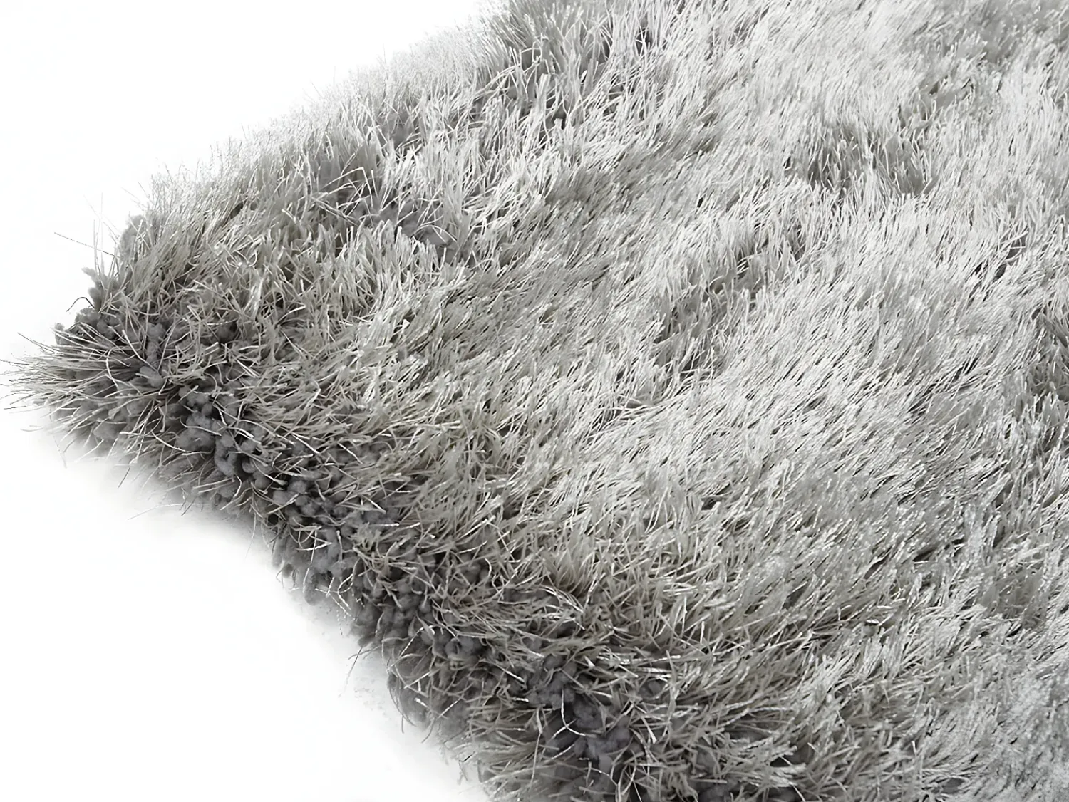 OZAIA Alfombra shaggy turquesa y gris poliéster 160x230 cm PIETRA Azul turquesa