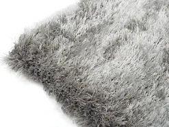 Alfombra shaggy turquesa y gris poliéster 120x170 cm PIETRA