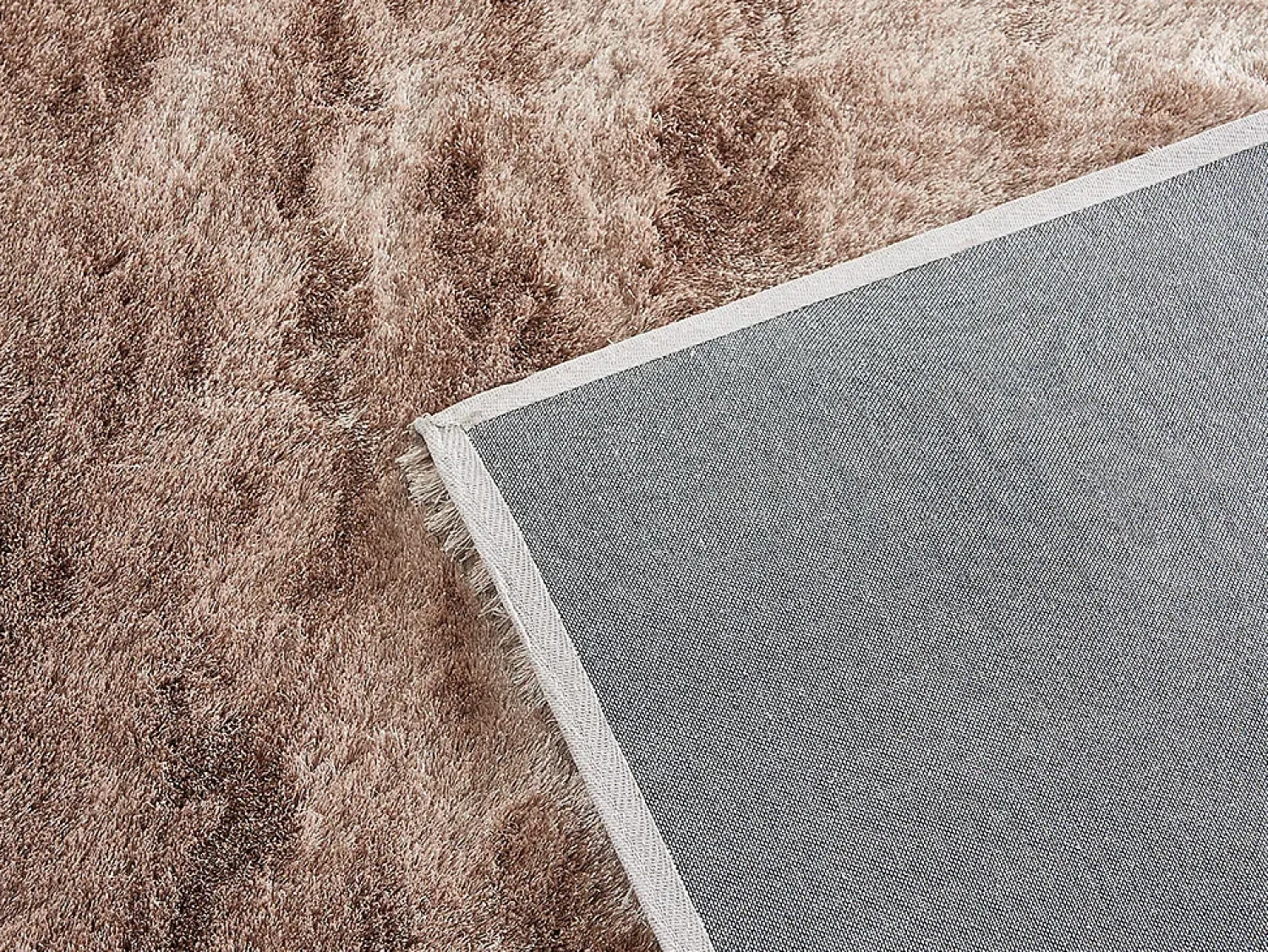 Sale OZAIA Alfombra shaggy ultra suave de poliester de color 160x230 cm DOLCE Topo