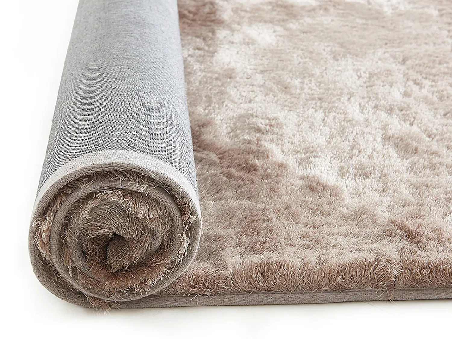 Sale OZAIA Alfombra shaggy ultra suave de poliester de color 160x230 cm DOLCE Topo