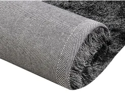 OZAIA Alfombra De Salón^Alfombra shaggy ultra suave pelos largos 100% poliester 160x230cm DOLCE Gris antracita