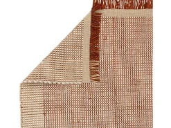 Sale Alfombra tejida a mano, 100% lana - 120x170cm - , crema, blanco - Avalon Naranja