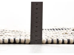 Outlet Alfombra tejida a mano con diseño étnico 140x140 cm Colored Macrame Gris