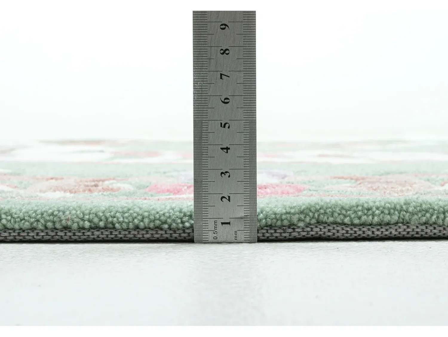 Alfombra tejida a mano con borde en diseño Aubusson 190x290 cm Ming Verde