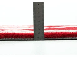 Alfombra tejida a mano con borde en diseño Aubusson 70x600 cm Rojo Ming