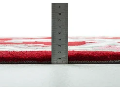 Alfombra tejida a mano con borde en diseño Aubusson 160x230 cm Rojo Ming