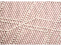Alfombra tejida a mano con diseño étnico 190x290 cm Rosa Colored Macrame