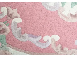 Alfombra tejida a mano con borde en diseño Aubusson 190x290 cm Rosa Ming
