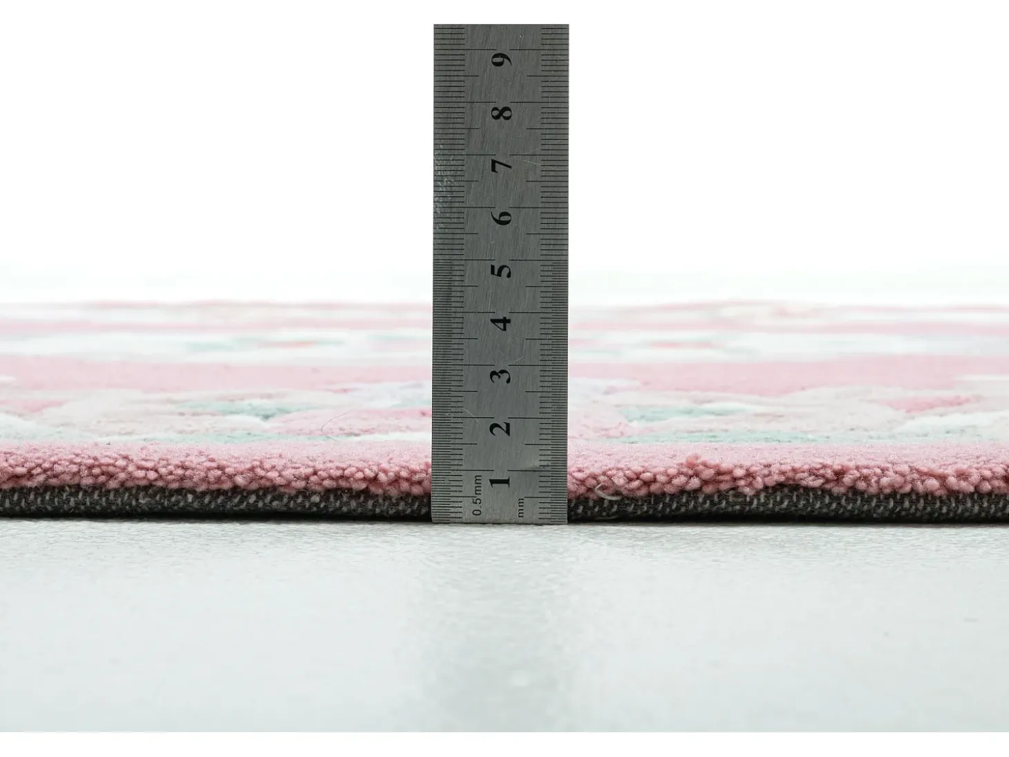 Alfombra tejida a mano con borde en diseño Aubusson 190x290 cm Rosa Ming