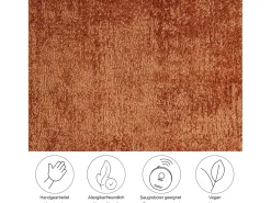 Alfombra tejida a mano de viscosa 120x120 cm Cobre Star