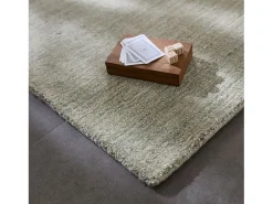 Alfombra tejida a mano de lana y viscosa 70x140 cm Verde Sandiego