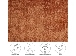 Alfombra De Salón|Alfombra Redonda^Alfombra tejida a mano de viscosa 150x150 cm Cobre Star Cobrizo