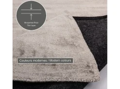 Sale Alfombra tejida a mano de viscosa 170x240 cm Star Gris