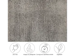 Sale Alfombra tejida a mano de viscosa 170x240 cm Star Gris