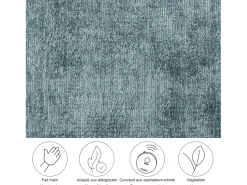 Sale Alfombra tejida a mano de viscosa 190x290 cm Turquesa claro Star Azul turquesa