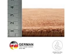 Sale Alfombra tejida a mano de viscosa 190x190 cm Cobre Star Cobrizo