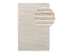 Alfombra tejida de marfil 160 x 230 cm