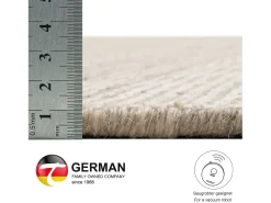 Sale Alfombra UNI a rayas de viscosa y lana 70x140 cm Venus Beige