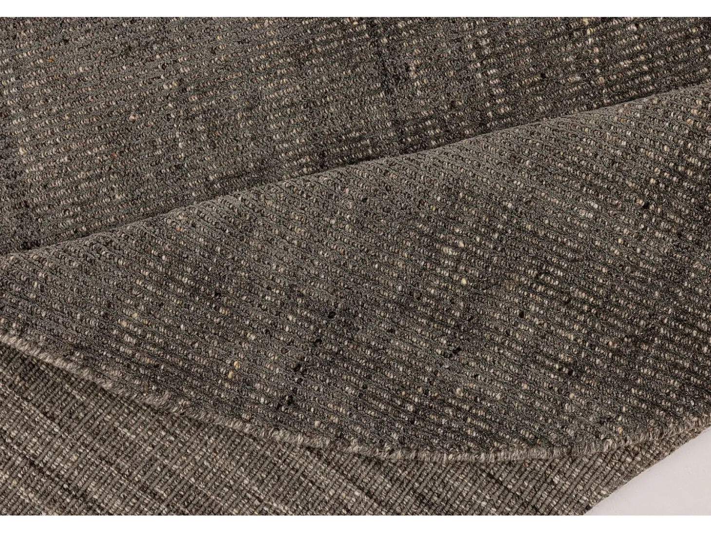 Alfombra UNI a rayas de viscosa y lana 150x150 cm Antracita Venus
