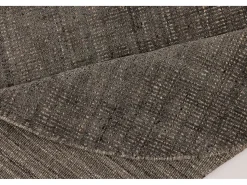 Alfombra UNI a rayas de viscosa y lana 120x120 cm Antracita Venus Gris antracita