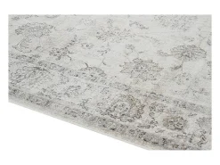 Clearance Miliboo Alfombra vintage de viscosa con estampado 160 × 230 cm RYAD Gris