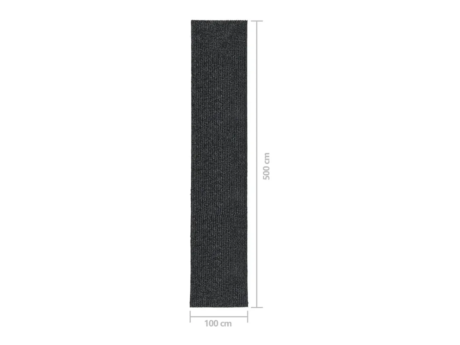 New Alfombra 100x500 cm Antracita Gris