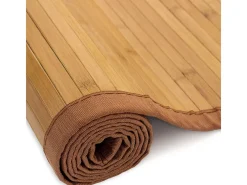 Alfombra 80x300 cm marrón Bambú