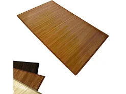 Alfombra 80x300 cm marrón Bambú