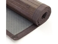Alfombra 80x300 cm marrón oscuro