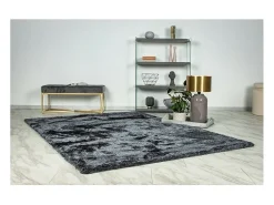 Meublorama Alfombra De Salón|Alfombra Infantil^Alfombra 150x80, diseño G008R color grafito - Confort y elegancia para su interior. Gris antracita