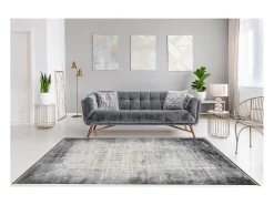 New Meublorama Alfombra 330x240cm, diseño E109E color plata - Confort y elegancia para su interior Gris